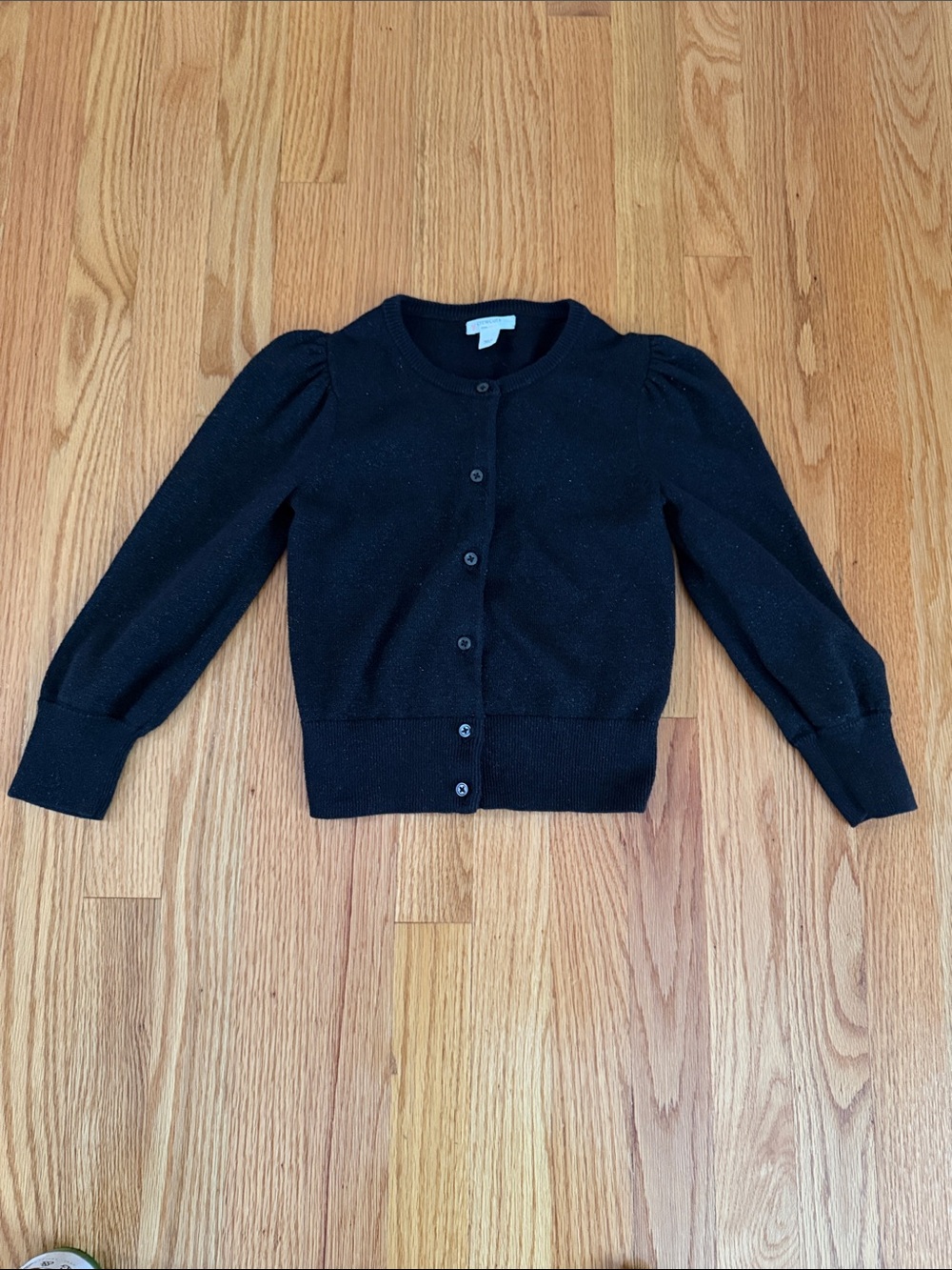 Crewcuts Black Sparkle Button Cardigan